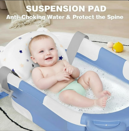 SUPERBE kompakt sammenklappeligt babybadekar + bamseindsats