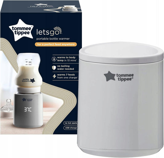 TOMMEE TIPPEE LetsGo podróżny podgrzewacz USB, szary, przenośny podgrzewacz do butelek