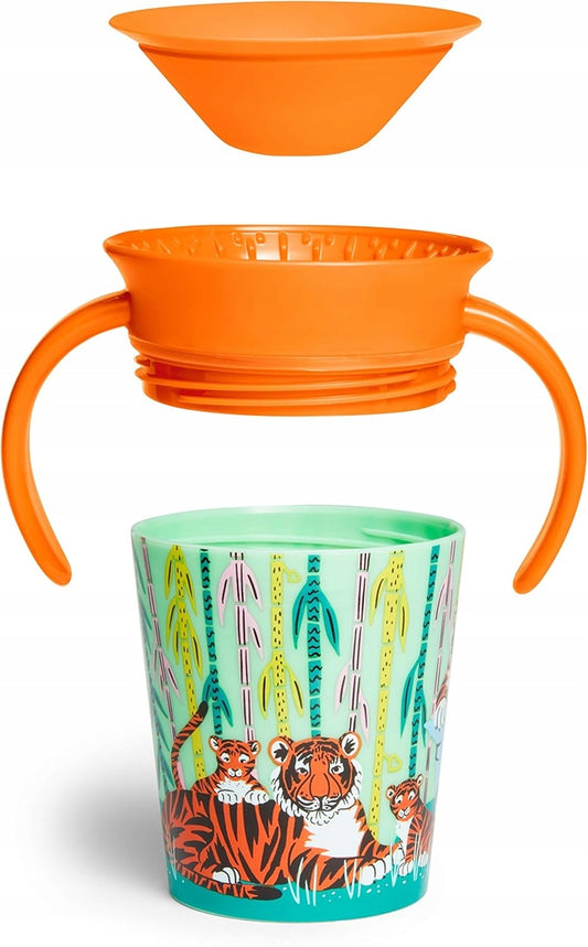 MUNCHKIN WildLove CSÖRÖGŐ ITATÓPOHÁR 360° SZÁJPEREMMEL 177 ml TIGRIS 1 db