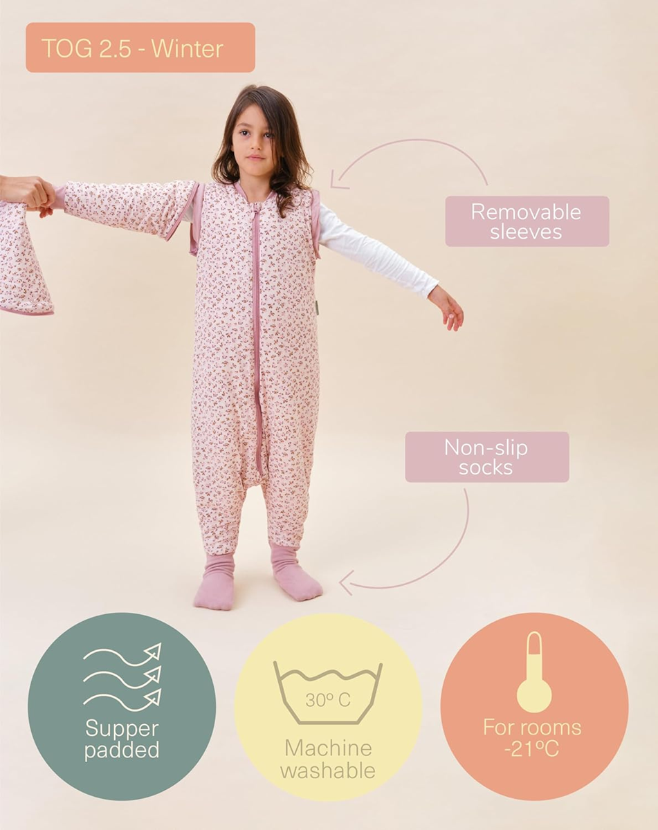 MOLIS&CO téli hálózsák 2,5 TOG 3 éves levehető ujjakkal