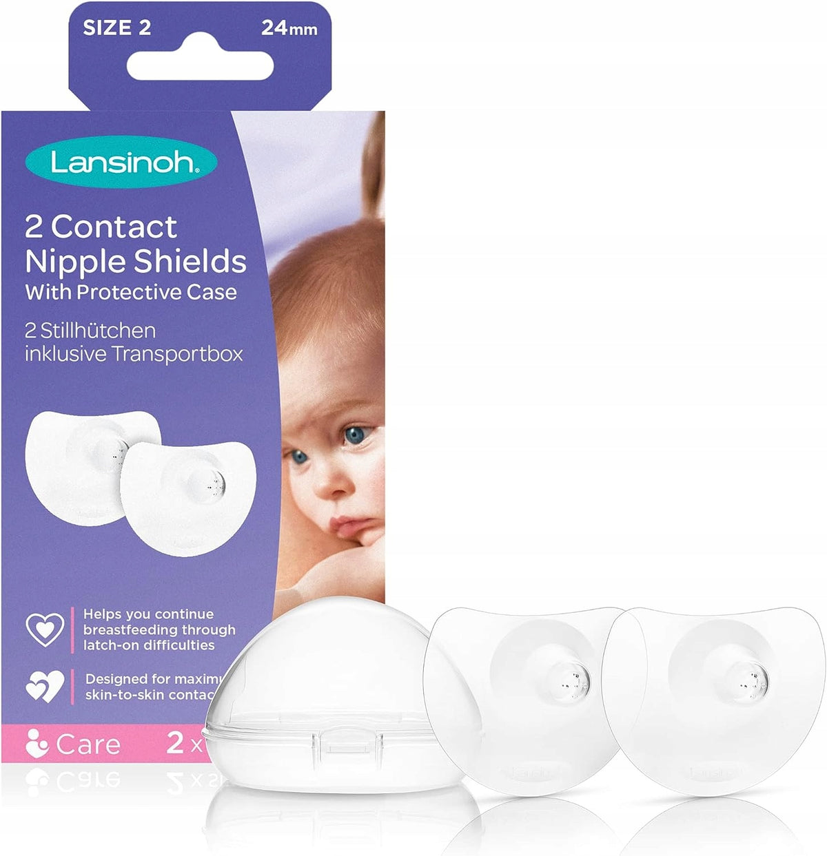 LANSINOH nipple shields, nipple caps