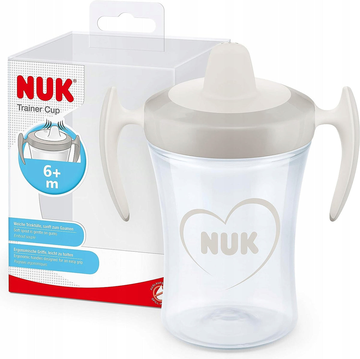 NUK Trainer Cup TASSE ANTI-FUITE cœur 6 m+ 230 ml