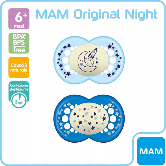 MAM ORIGINAL NIGHT Schnuller x2 6m+ LATEX