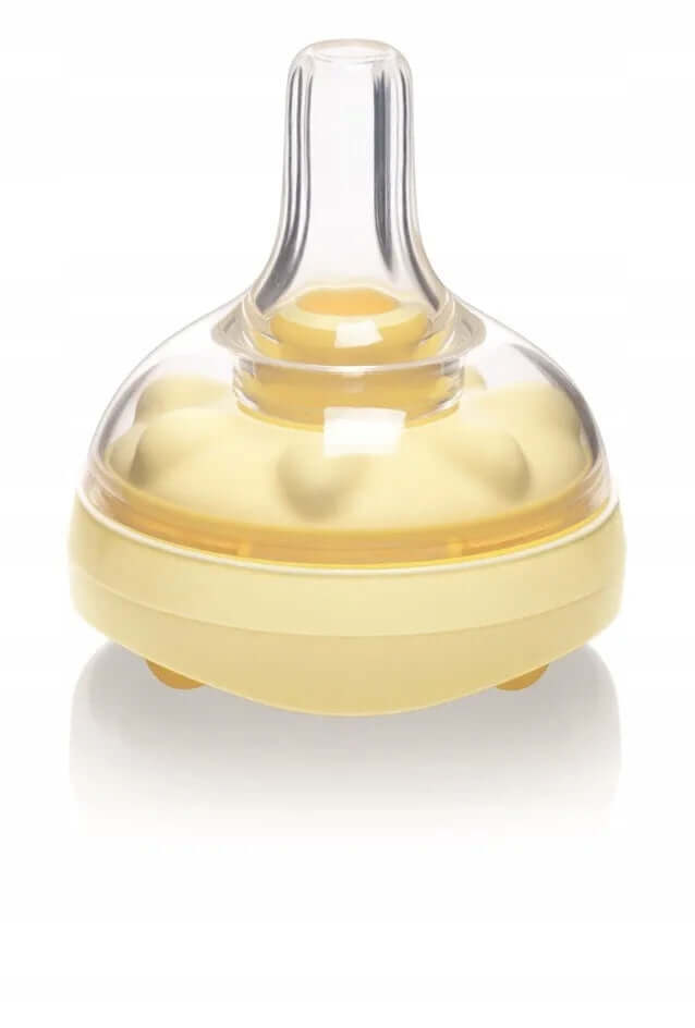 MEDELA butelka 250 ml + smoczek CALMA, żółty smoczek antykolkowy dla niemowląt, BPA free