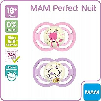 MAM Perfect Night fopspeen x2 18 maanden+ box