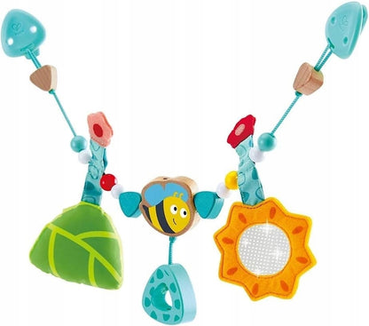 HAPE houten kinderwagenhanger met ketting BUMMEL 39,5 cm