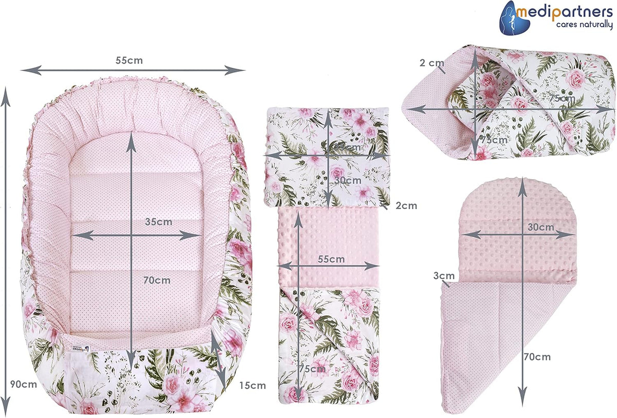 MEDIPARTNERS nest, insert, pillow, swaddle, blanket