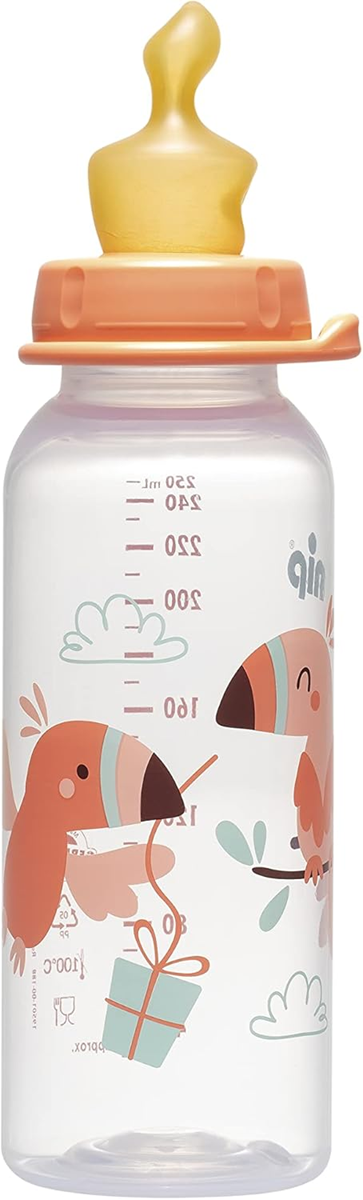 NIP latex cumisüveg M méretű, közepes folyású, 240 ml