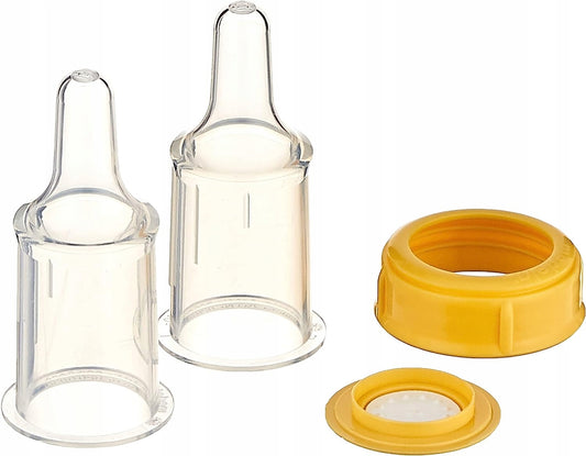 MEDELA SPECIALNEEDS zestaw butelka + smoczki, żółte smoczki do karmienia niemowląt, BPA free