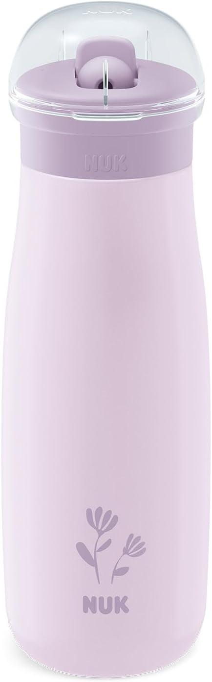 NUK Mini-Me Flip ατσάλινο μπουκάλι με καλαμάκι και στόμιο 500 ml 12 μηνών+