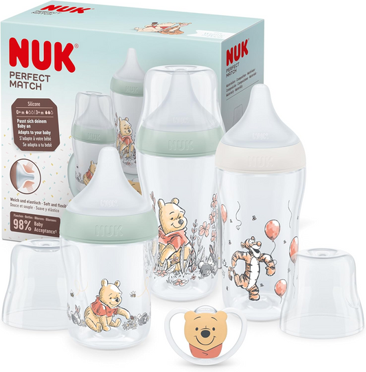 NUK Perfect Match set start biberon + suzetă Winnie The Pooh
