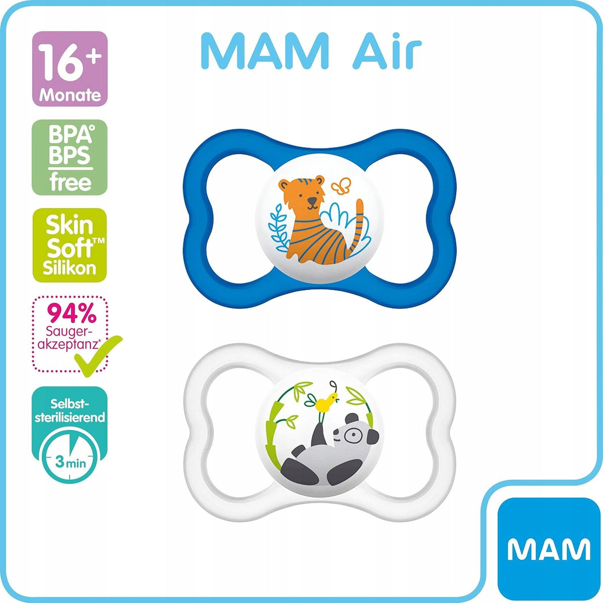 MAM AIR suzetă liniștitoare x2 16luni+