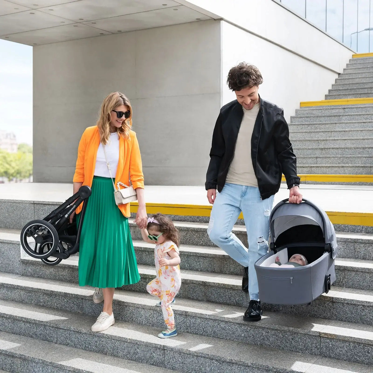 KINDERKRAFT gondola do wózka NEA UPF50+ kompaktowa – PLATINIUM GREY – zdjęcie 7