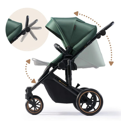 KINDERKRAFT PRIME2 2w1 wózek wielofunkcyjny do 22kg – DARK GREEN – zdjęcie 6